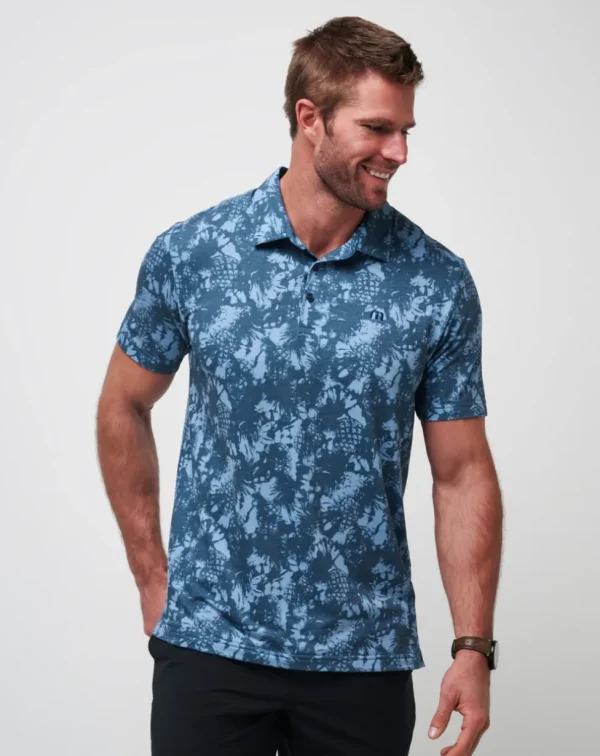 TravisMathew FEATHERWEIGHT PLEASE POLO Dark Teal Cheap