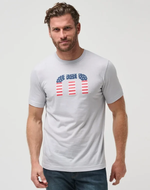 TravisMathew STAR BRIGHT TEE HEATHER LIGHT GREY Outlet