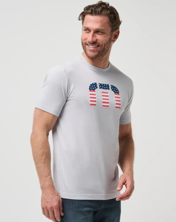 TravisMathew STAR BRIGHT TEE HEATHER LIGHT GREY Outlet
